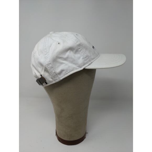 Tommy Hilfiger Slideback Hat White & Blue Embroidered Spell Out Logo One Size - Picture 5 of 10